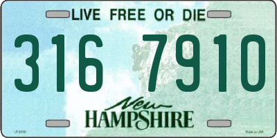 NH license plate 3167910