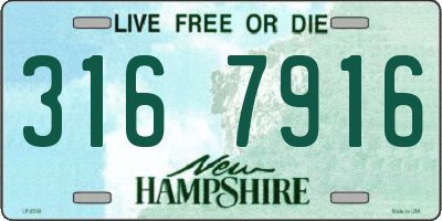 NH license plate 3167916