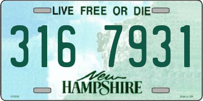 NH license plate 3167931