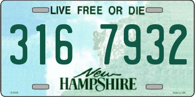 NH license plate 3167932