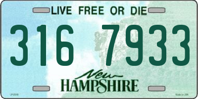 NH license plate 3167933