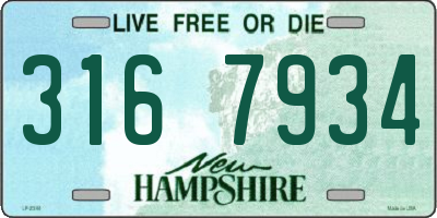 NH license plate 3167934