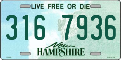 NH license plate 3167936
