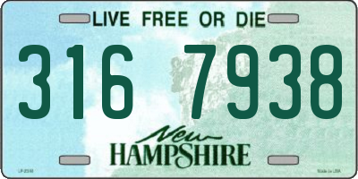 NH license plate 3167938