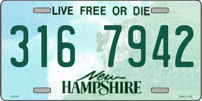 NH license plate 3167942