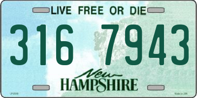 NH license plate 3167943