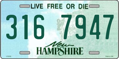 NH license plate 3167947