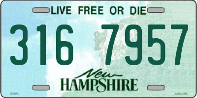 NH license plate 3167957