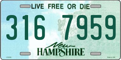NH license plate 3167959