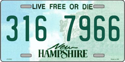 NH license plate 3167966