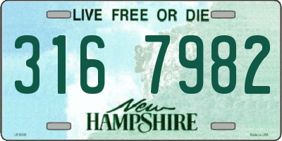 NH license plate 3167982