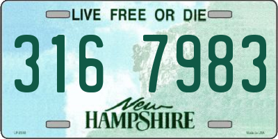 NH license plate 3167983