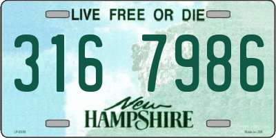 NH license plate 3167986