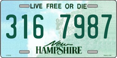 NH license plate 3167987