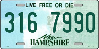 NH license plate 3167990