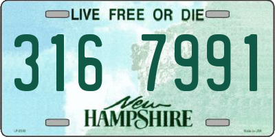 NH license plate 3167991
