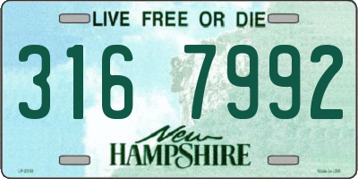 NH license plate 3167992