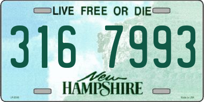 NH license plate 3167993