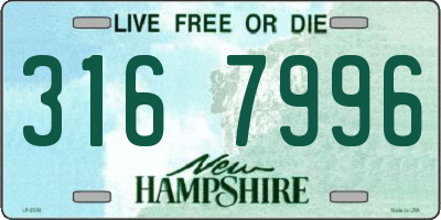NH license plate 3167996