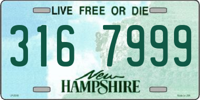 NH license plate 3167999