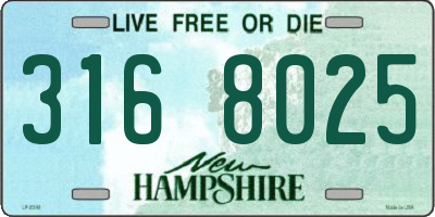 NH license plate 3168025