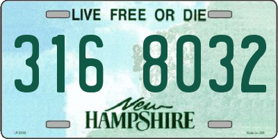 NH license plate 3168032