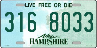 NH license plate 3168033
