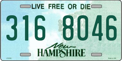 NH license plate 3168046