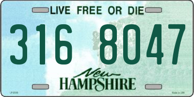 NH license plate 3168047