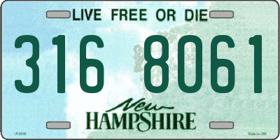 NH license plate 3168061