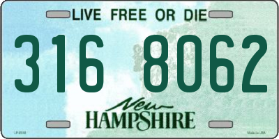 NH license plate 3168062