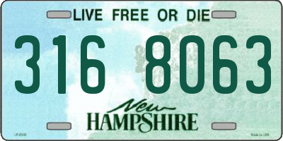 NH license plate 3168063