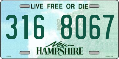 NH license plate 3168067
