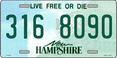 NH license plate 3168090