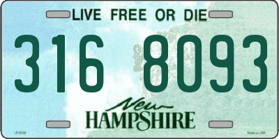 NH license plate 3168093