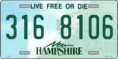 NH license plate 3168106