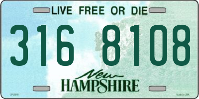 NH license plate 3168108