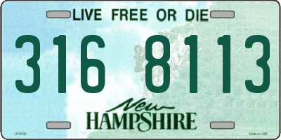 NH license plate 3168113