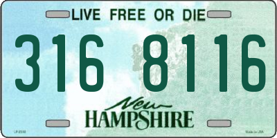 NH license plate 3168116