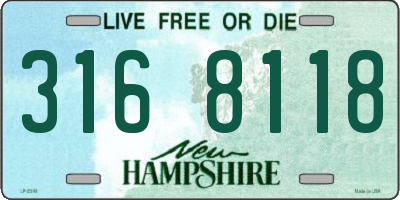 NH license plate 3168118