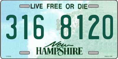 NH license plate 3168120