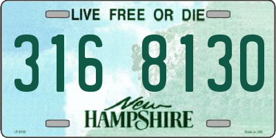 NH license plate 3168130