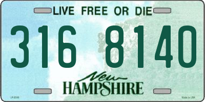 NH license plate 3168140