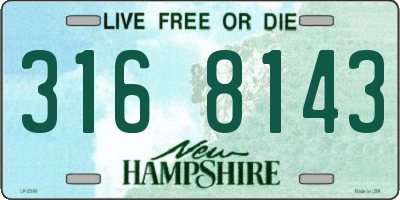 NH license plate 3168143
