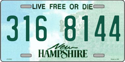 NH license plate 3168144