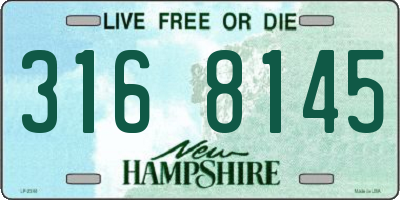 NH license plate 3168145