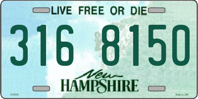 NH license plate 3168150