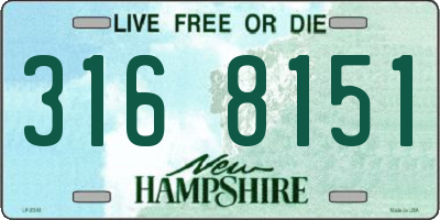 NH license plate 3168151