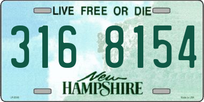 NH license plate 3168154