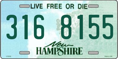 NH license plate 3168155